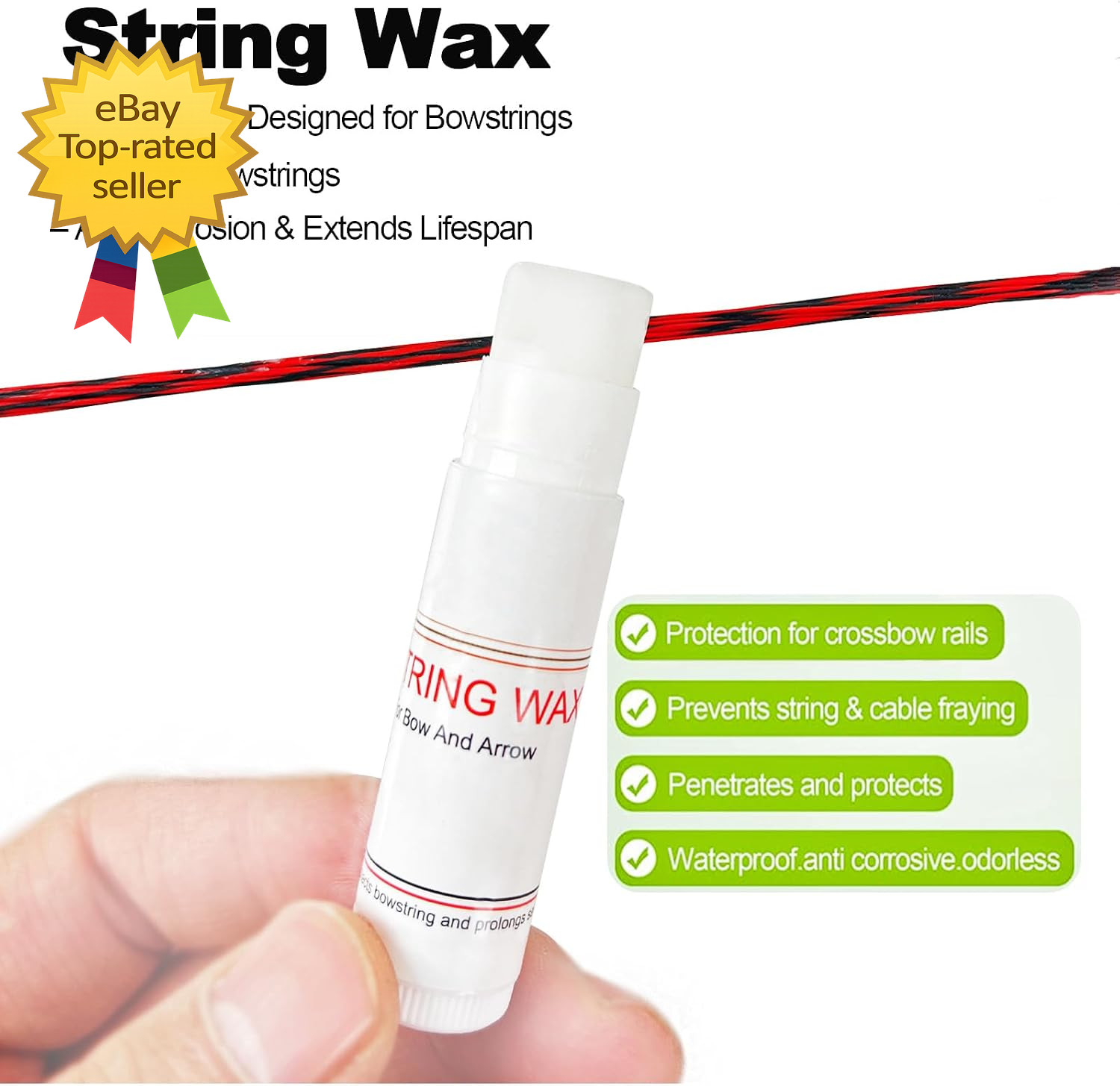 5Pcs Bowstring Wax Waterproof Archery String Wax Recurve Compound Bow Rail Lube