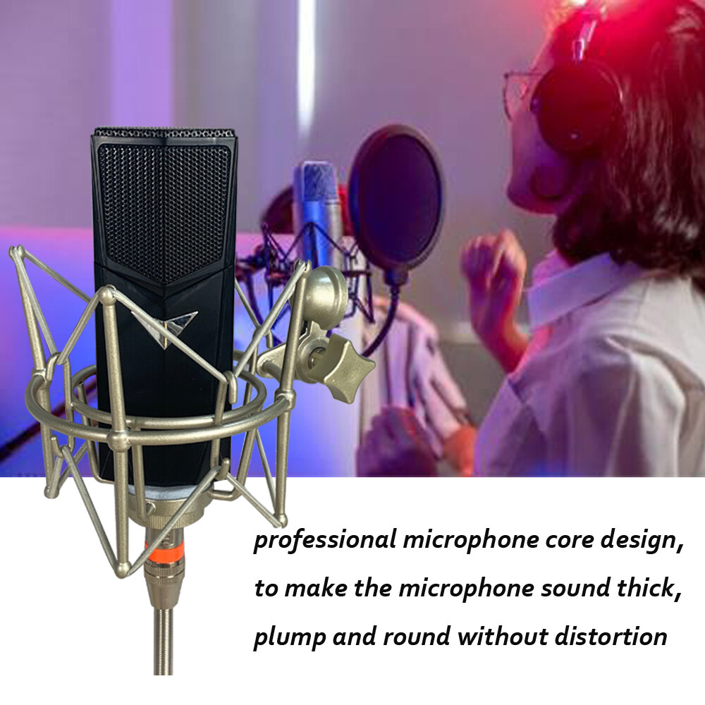 Condenser Microphone Complete Kits Live Studio Sound Recording Boom Broadcast