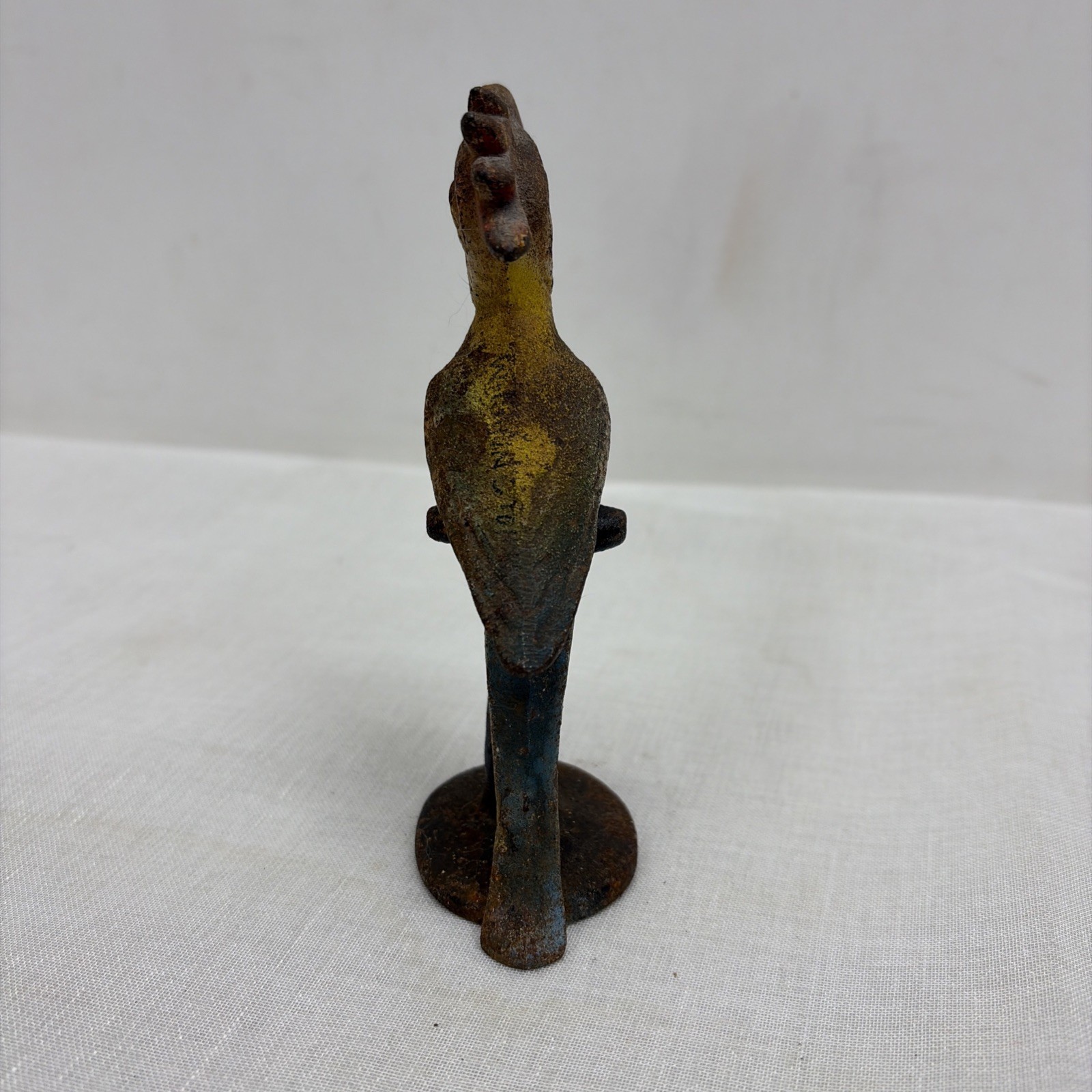 Vintage John Wright Cast Iron Parrot Macaw Perched Bottle Opener