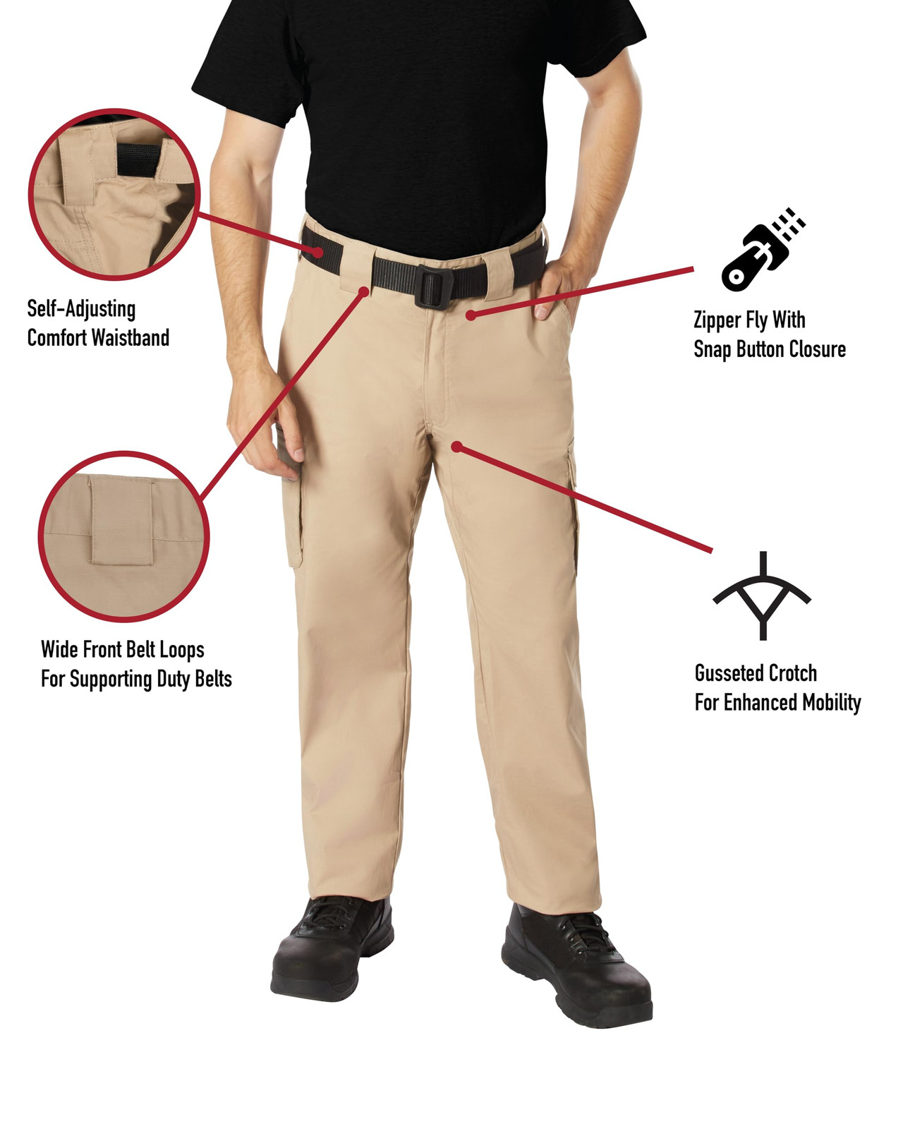 Rothco Black Tactical Extraction Pants 37610 - 36x30