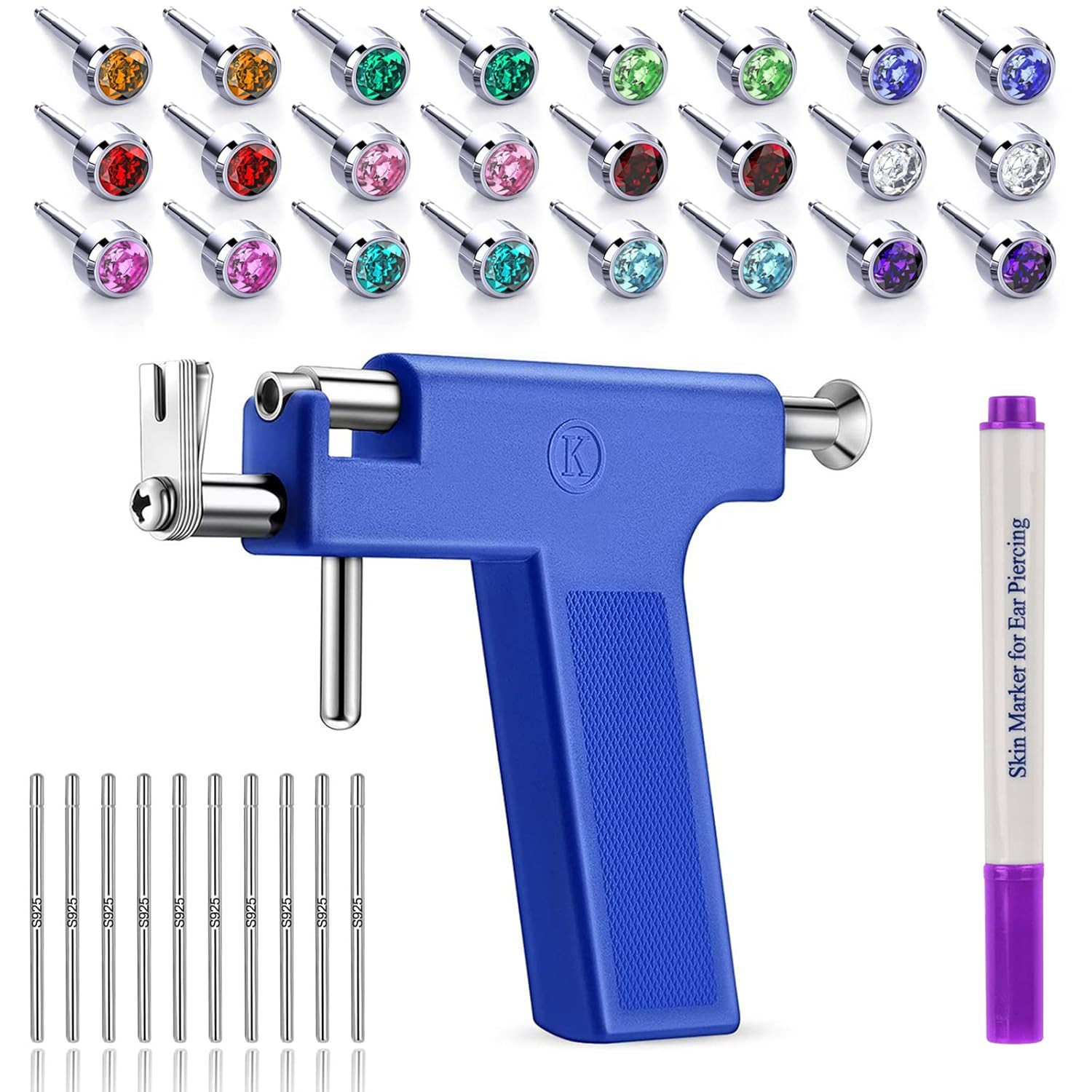 Ear Piercing Kit,Premium Ear Piercing Gun Kit with Hypoallergenic Piercing Studs