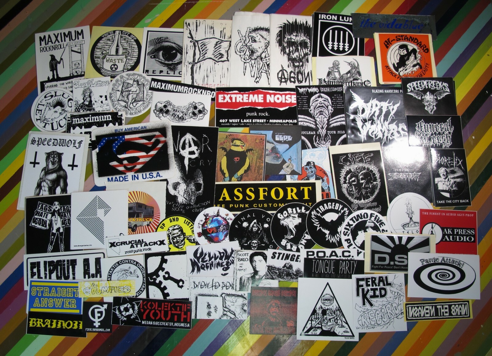 vtg 1990s 2000s Punk Hardcore band music sticker - Grind Fastcore + Intl.