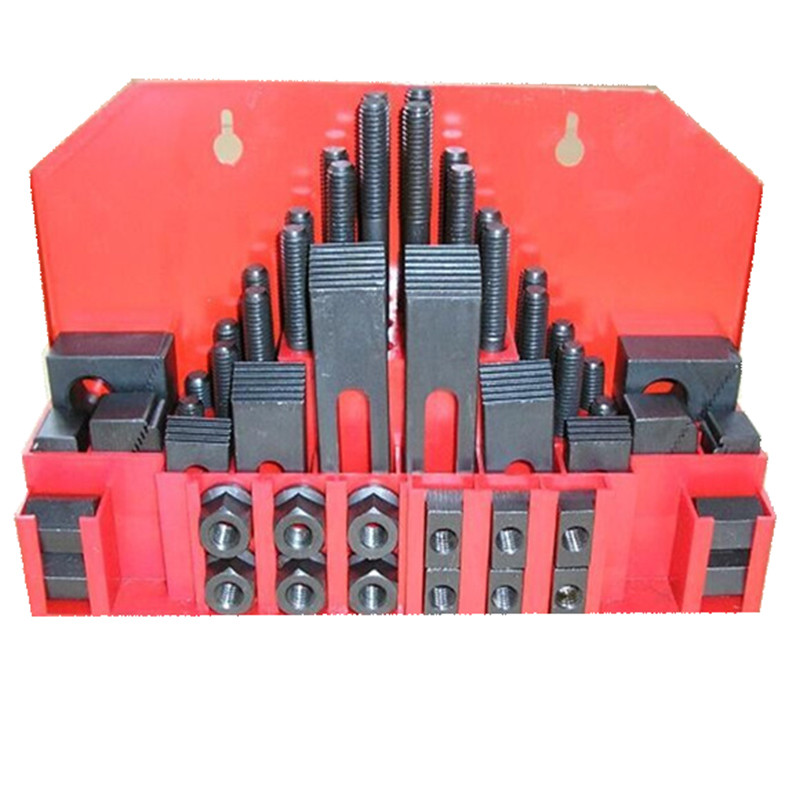 Milling Machine Tool 3/8''-16 Thread Clamping Bolt T Nut Hold Down Kit 58PCS