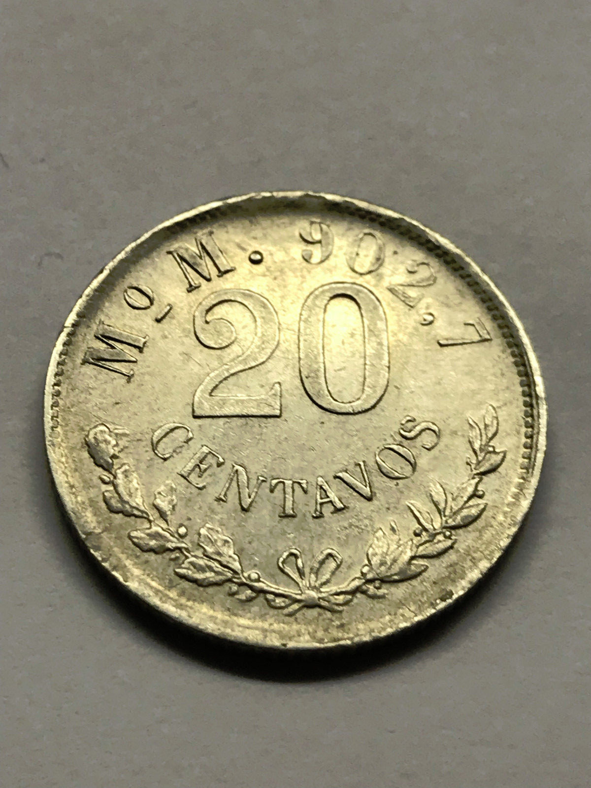 1900/800-Mo M Mexico 20 Centavos Silver Unc++ #14343