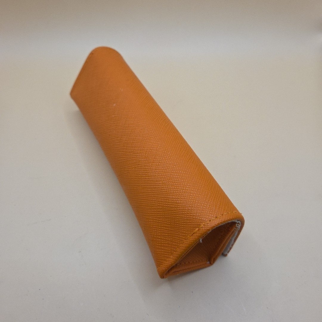 NEW TORY BURCH ORANGE SMALL AUTHENTIC EYEGLASSES CASE Weekender Travel