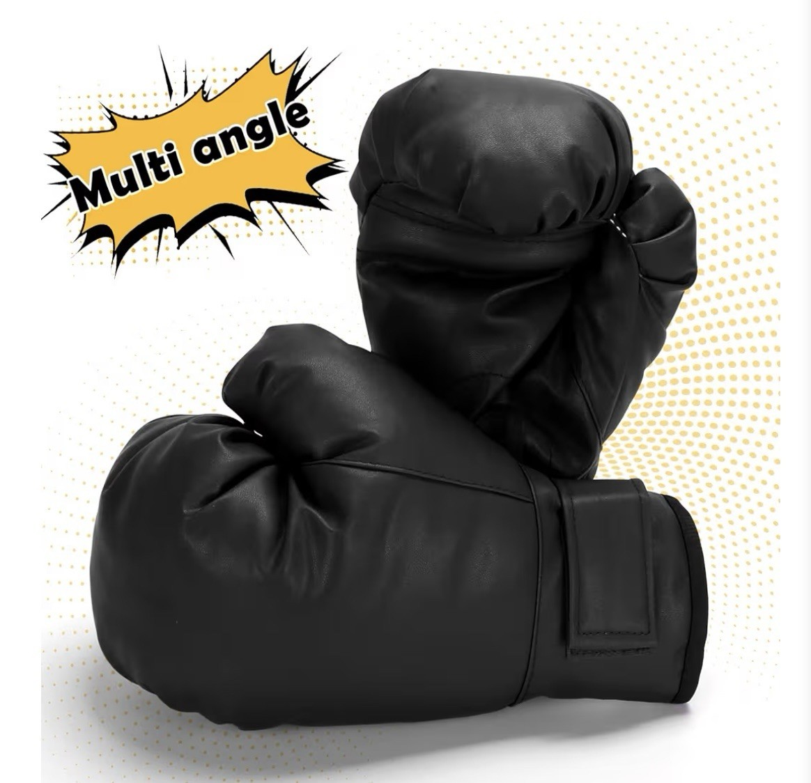 Boxing Gloves 1 Pair  Black Training Sparring Gloves for Kids Beginners New