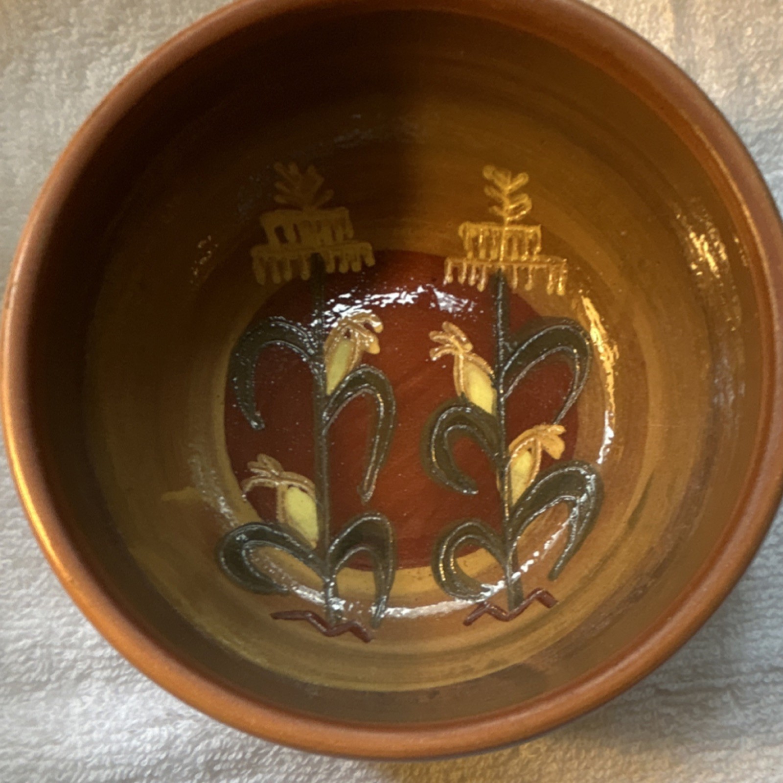 Handmade Peruvian Ceramic Bowl Urubamba Cusco Decorative Pottery