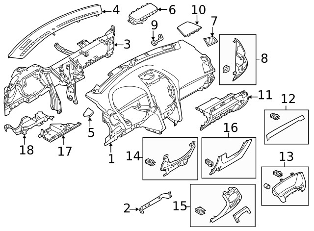 Genuine Ford Speaker Grille DB5Z-18978-BA