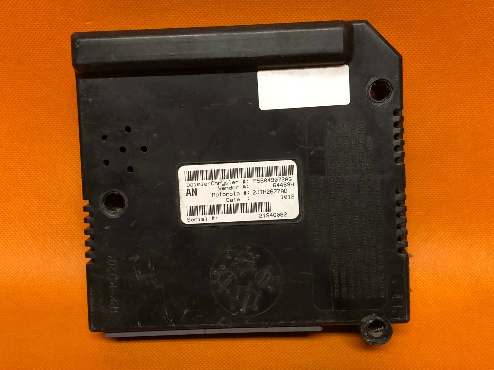 2001-03 DODGE DAKOTA CTM  CENTRAL TIMING MODULE UNIT CTU OEM BCM P56049072AG AN