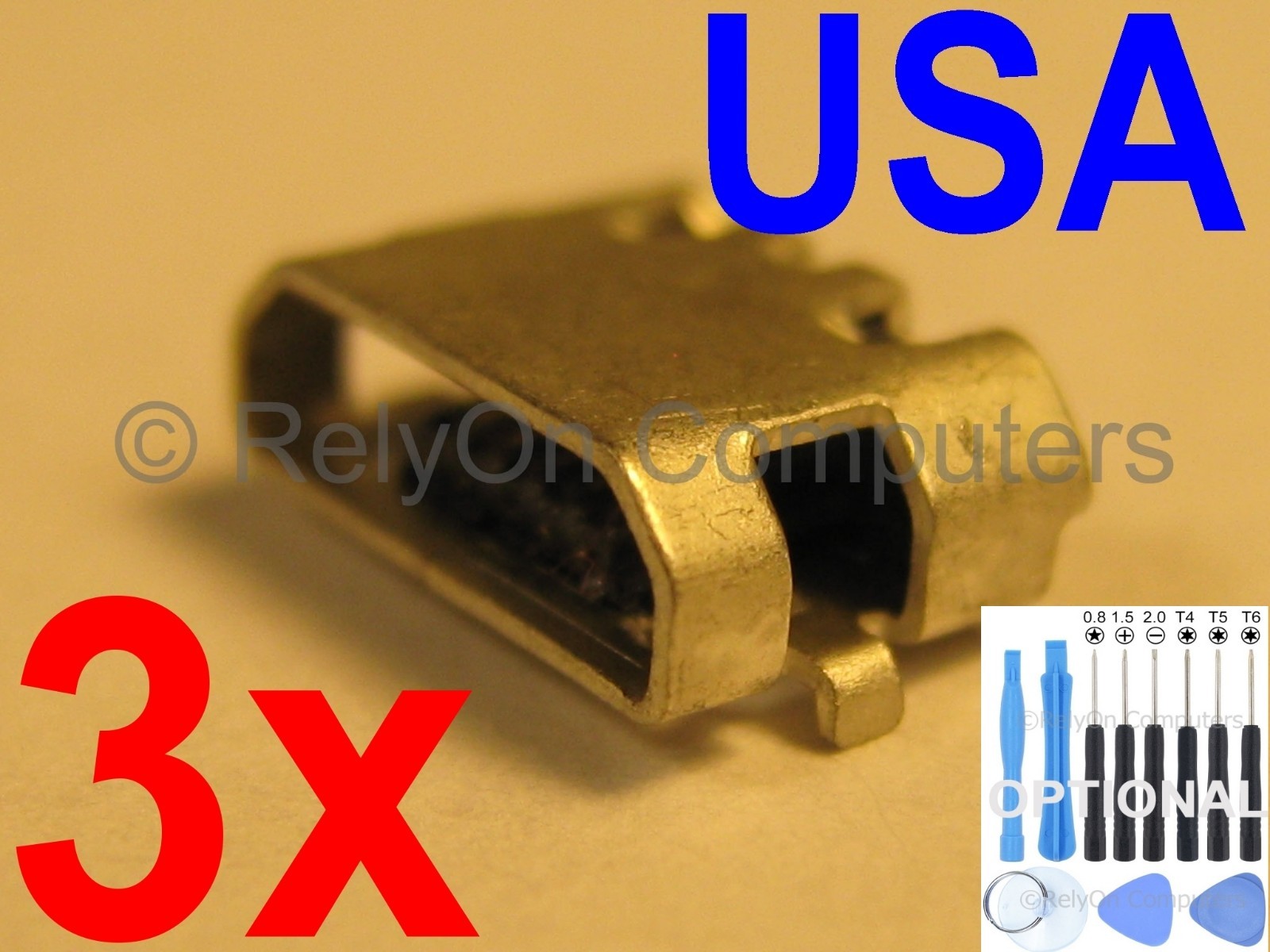 3x Micro USB Charging Port Sync For Amazon Kindle Fire 7 5th SV98LN Tablet USA !