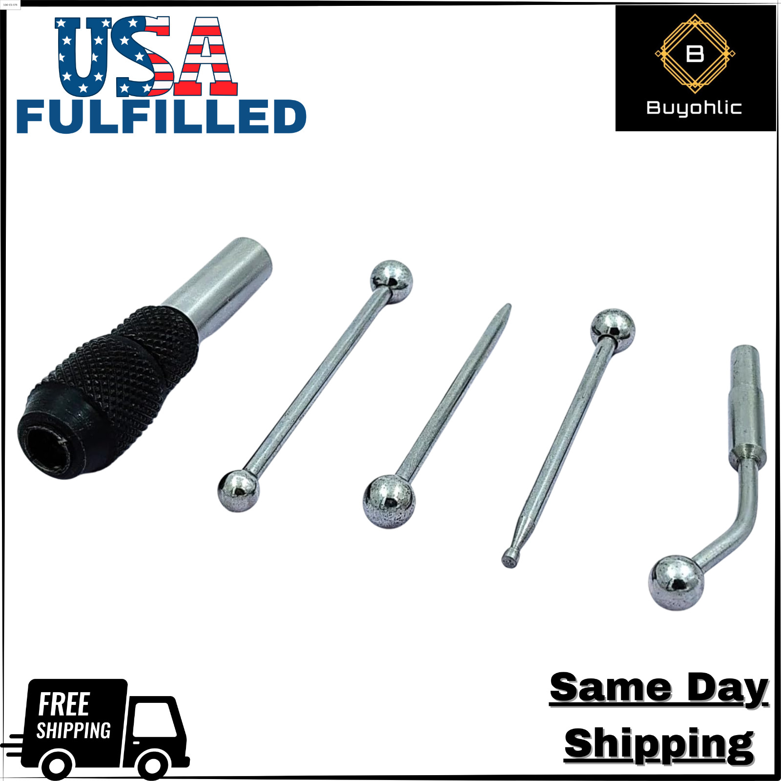 5 Pcs. Of Wiggler & Center Finder Set Edge Center Finding Run Out-USA FULFILLED