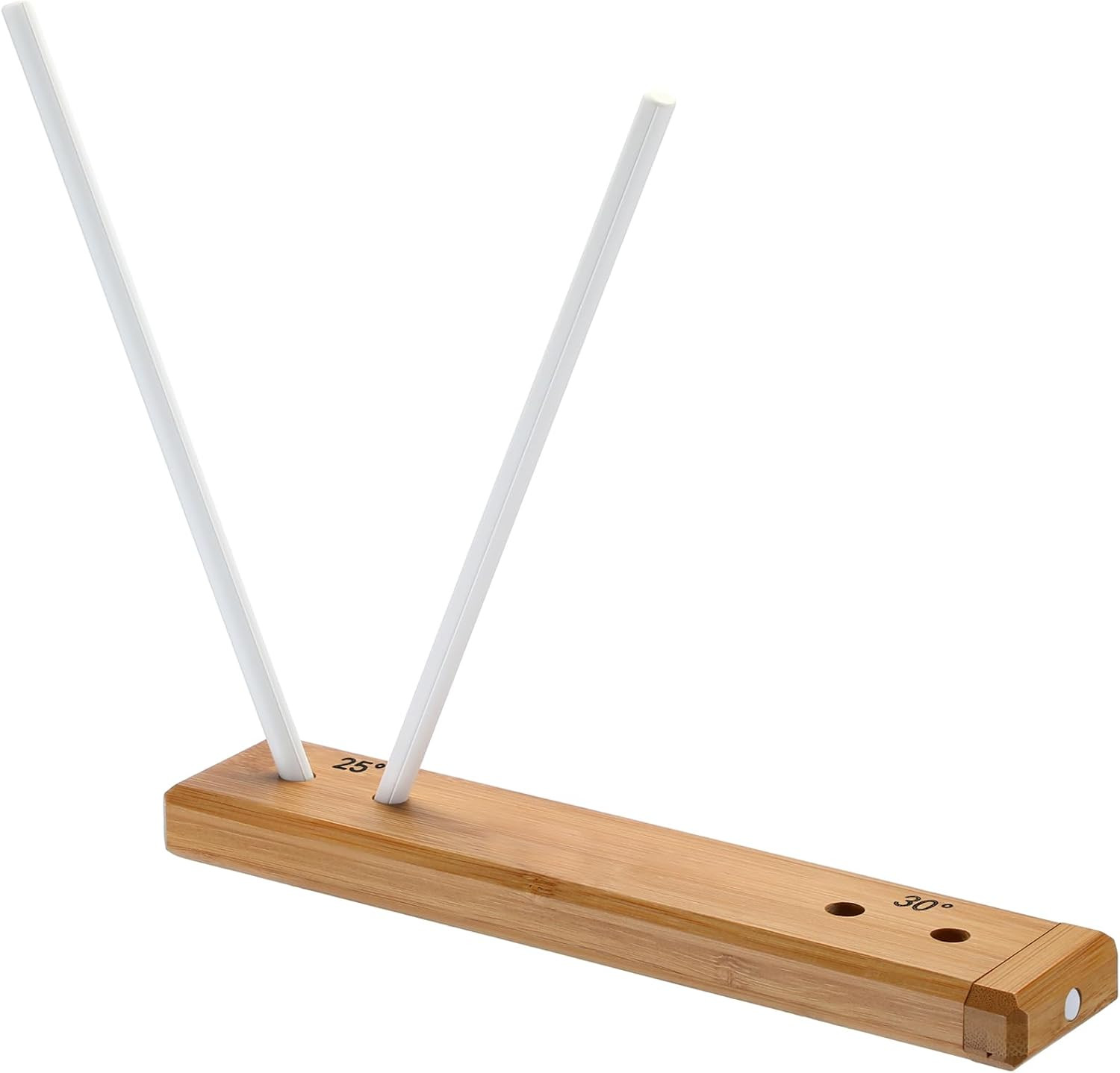 9.8" Ceramic Crock Knife Sharpener - 2 Rod Turn Box, 2000 Grit (1 Pack, White)