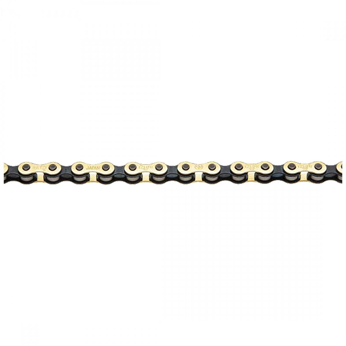 Izumi Chain V 1/8" Gold/Black CrMo Steel Bike Chain | NJS Approved for Track &