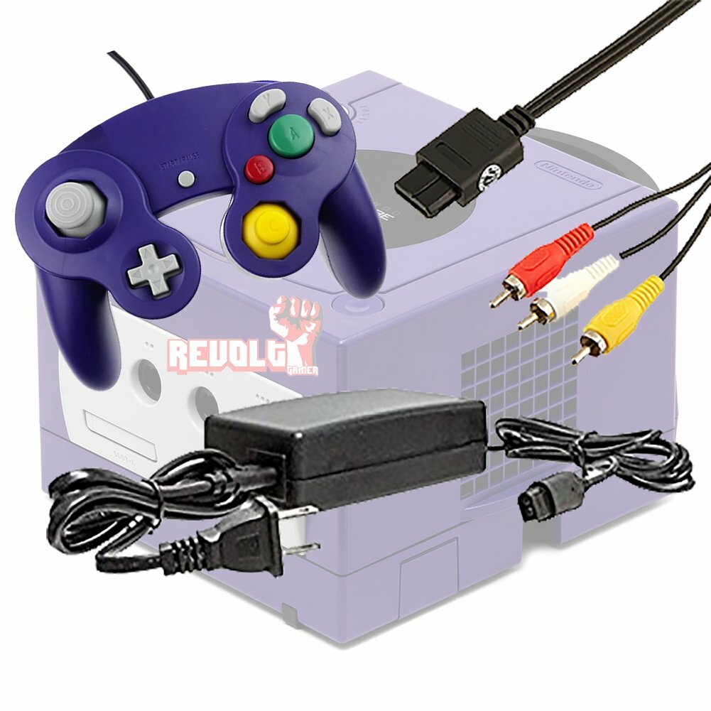 Gamecube Starter Bundle - Controller, Power Adapter, and AV Cable Assorted Color