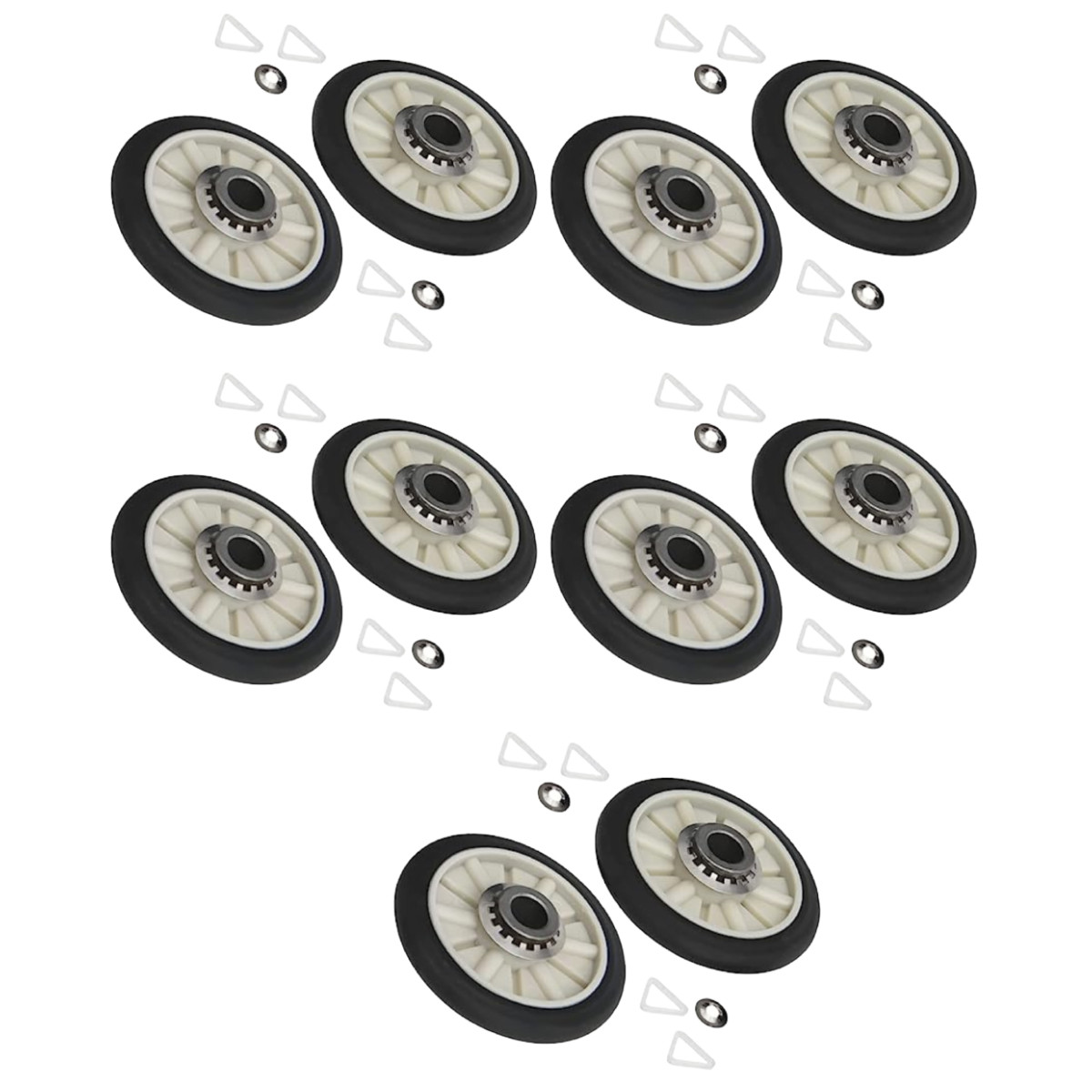 349241T Dryer Drum Roller Kit for Whirlpool 99989679, 26000349241  5-PACK