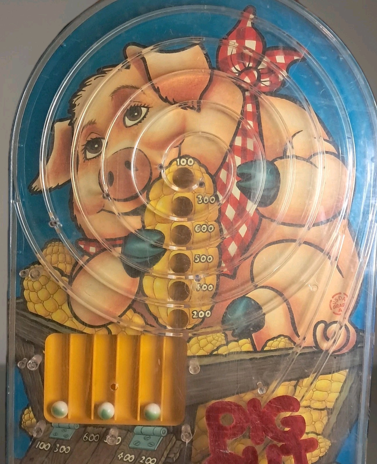 Wolverine Toy #157 Pig Out Pinball Machine Game Go Hogs Arkansas Razorback PSJ