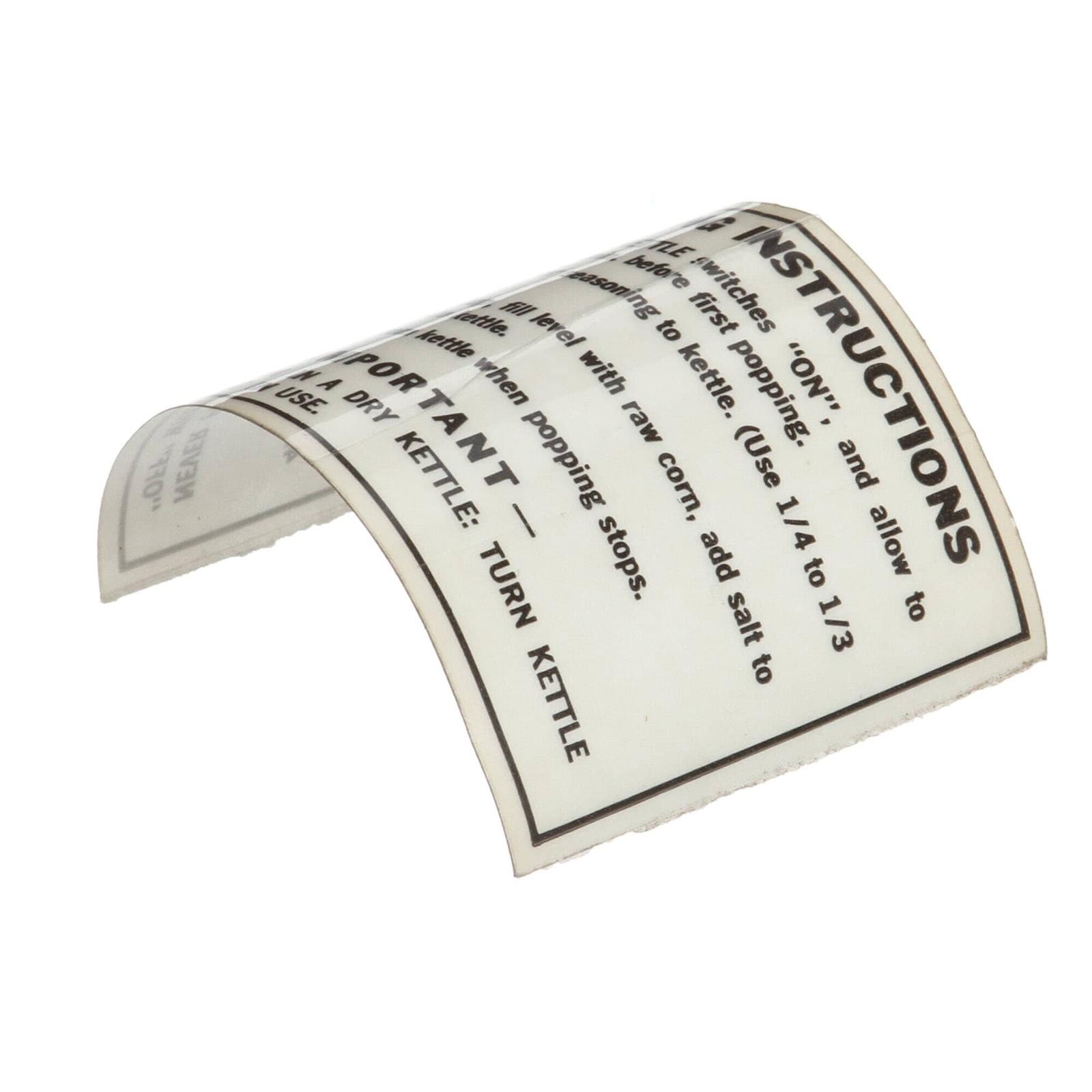 SIGN-OPERATING INSTRUCT. 2M-Y1755 - Genuine OEM Replacement Part