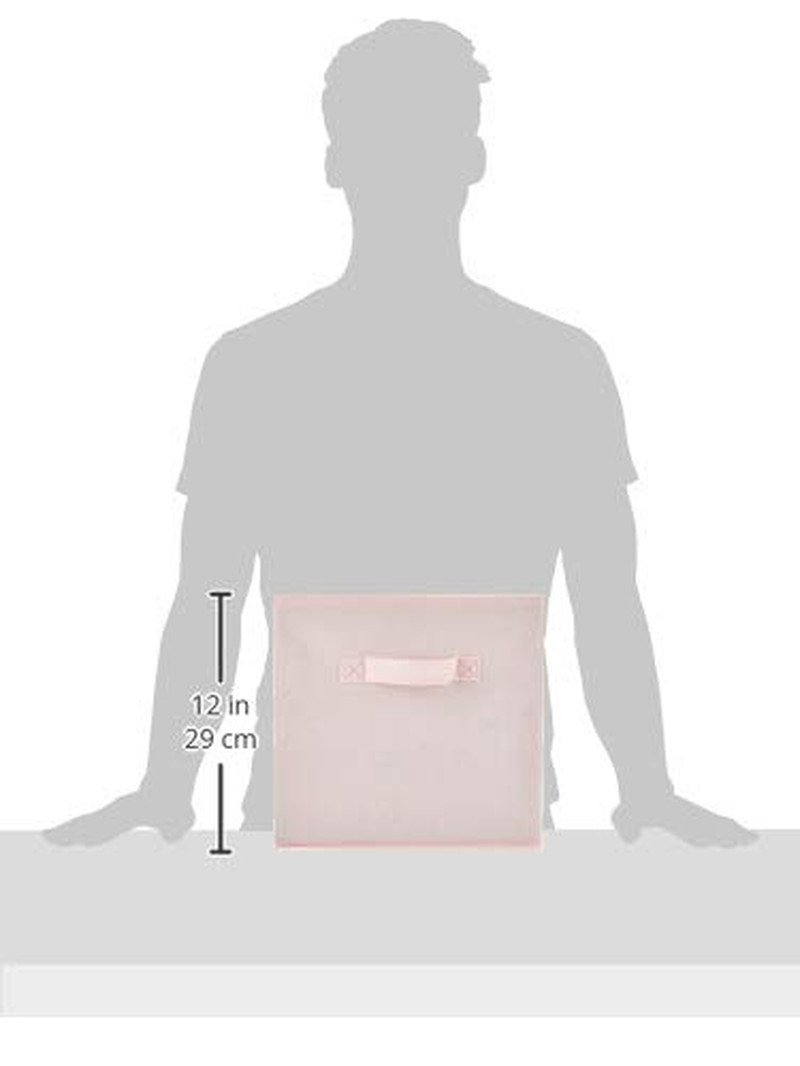 Home Furnishings Collapsible Storage Bins, Set of 4, Rose Quartz
