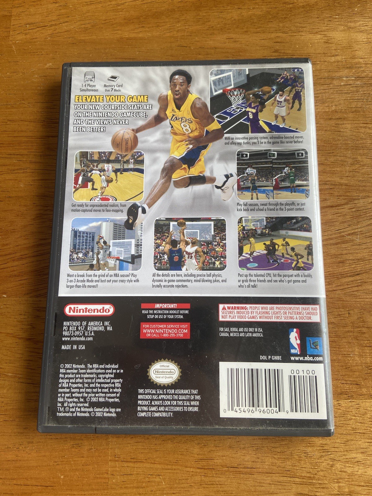 NBA Courtside 2002 (Nintendo GameCube) Original Case Only( No Game , No Manual )
