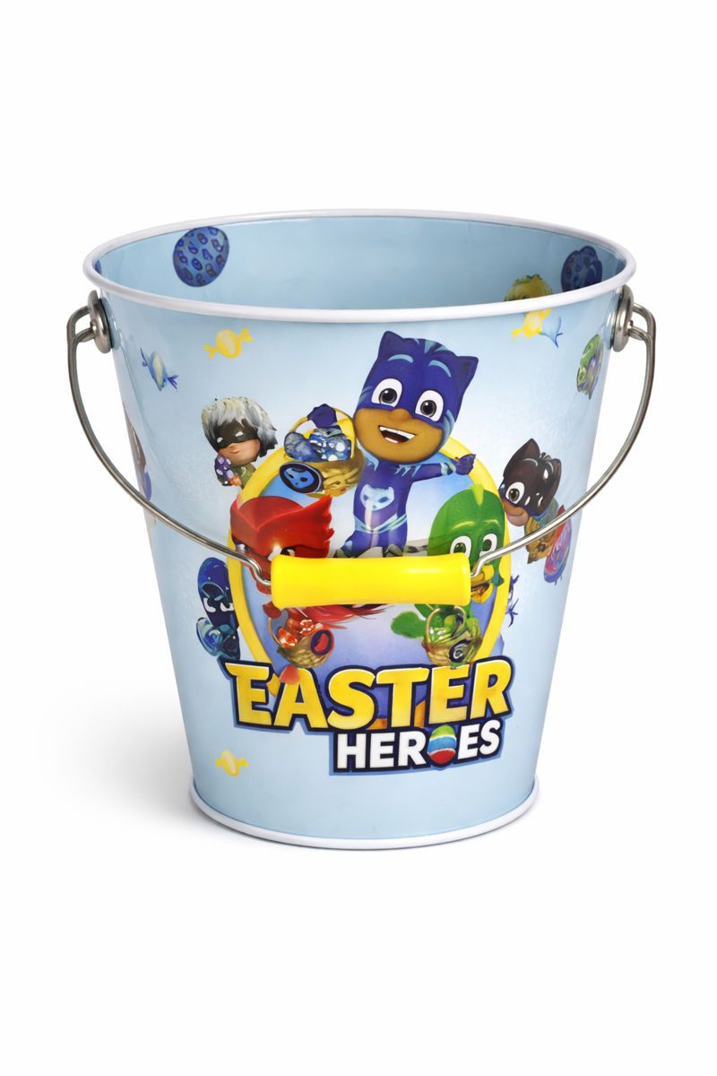 PJ Masks Tin Bucket Pail Easter Here Halloween Party Candy NEW