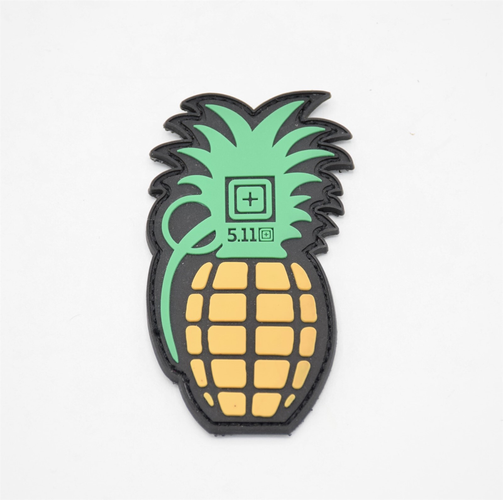 5.11 TACTICAL PINEAPPLE GRENADE LOGO PATCH HOOK/LOOP BACKI FIVE ELEVEN RARE