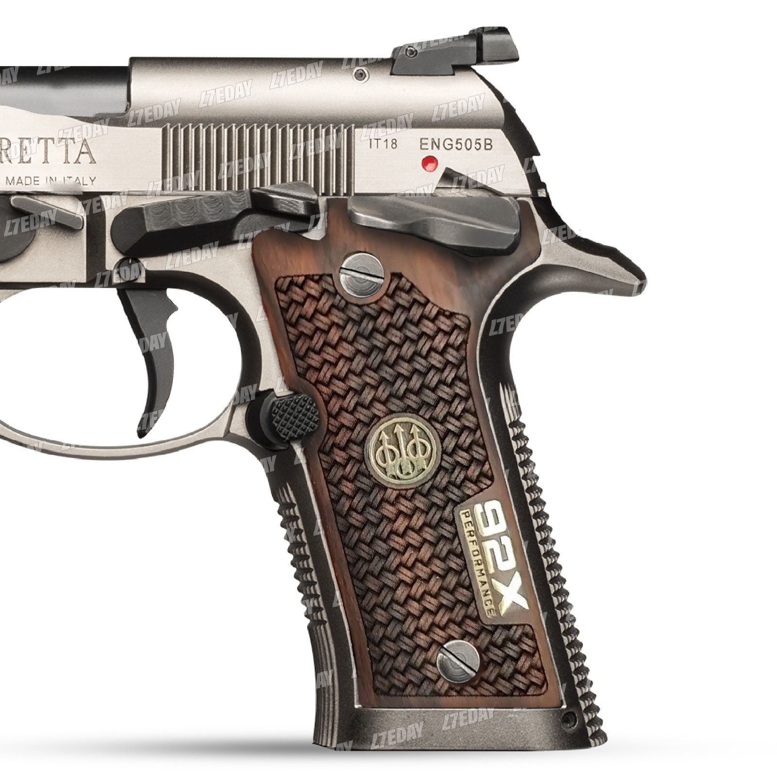Beretta 92X Performance Turkish Walnut Wood Gun Grips NEW SET Nice Metal Logo