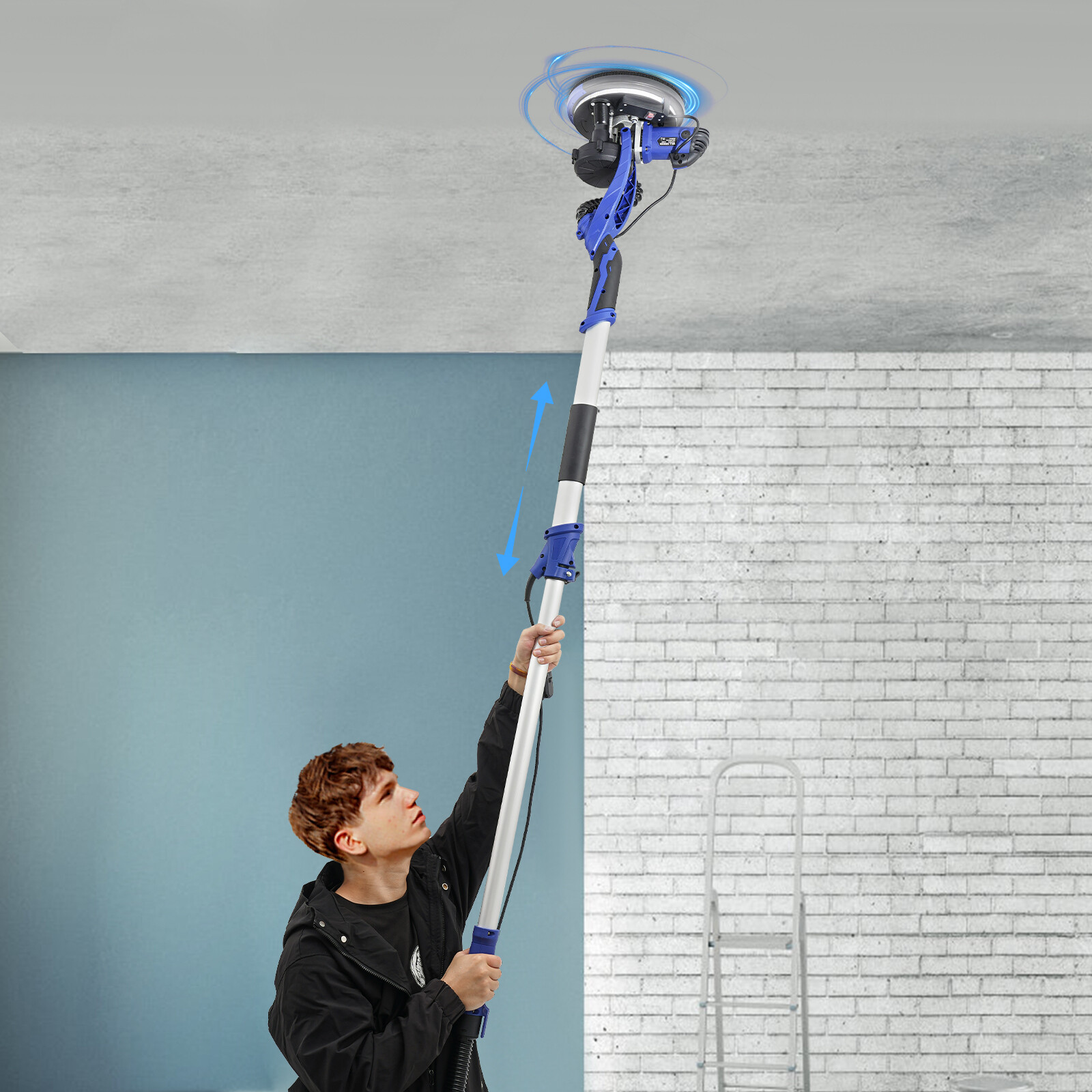 Electric Ceiling Wall Sander 800-1800RPM Variable Speed Drywall Sanding Machine