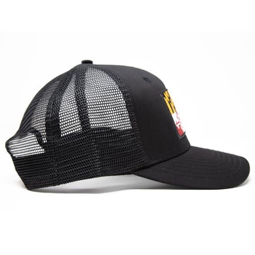 International Tie Maryland Flag Snapback Trucker Baseball Hat (All Black)