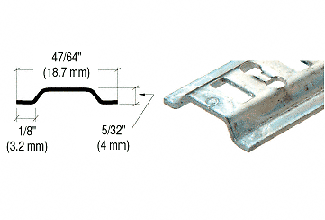 CRL KV23348 Brite Zinc 48" Surface Mount Standard