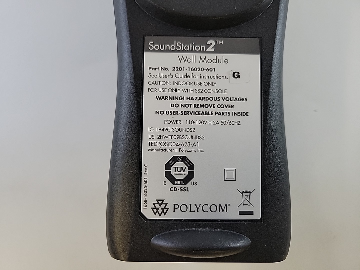 POLYCOM WALL MODULE SOUNDSTATION 2 2201-16020-601