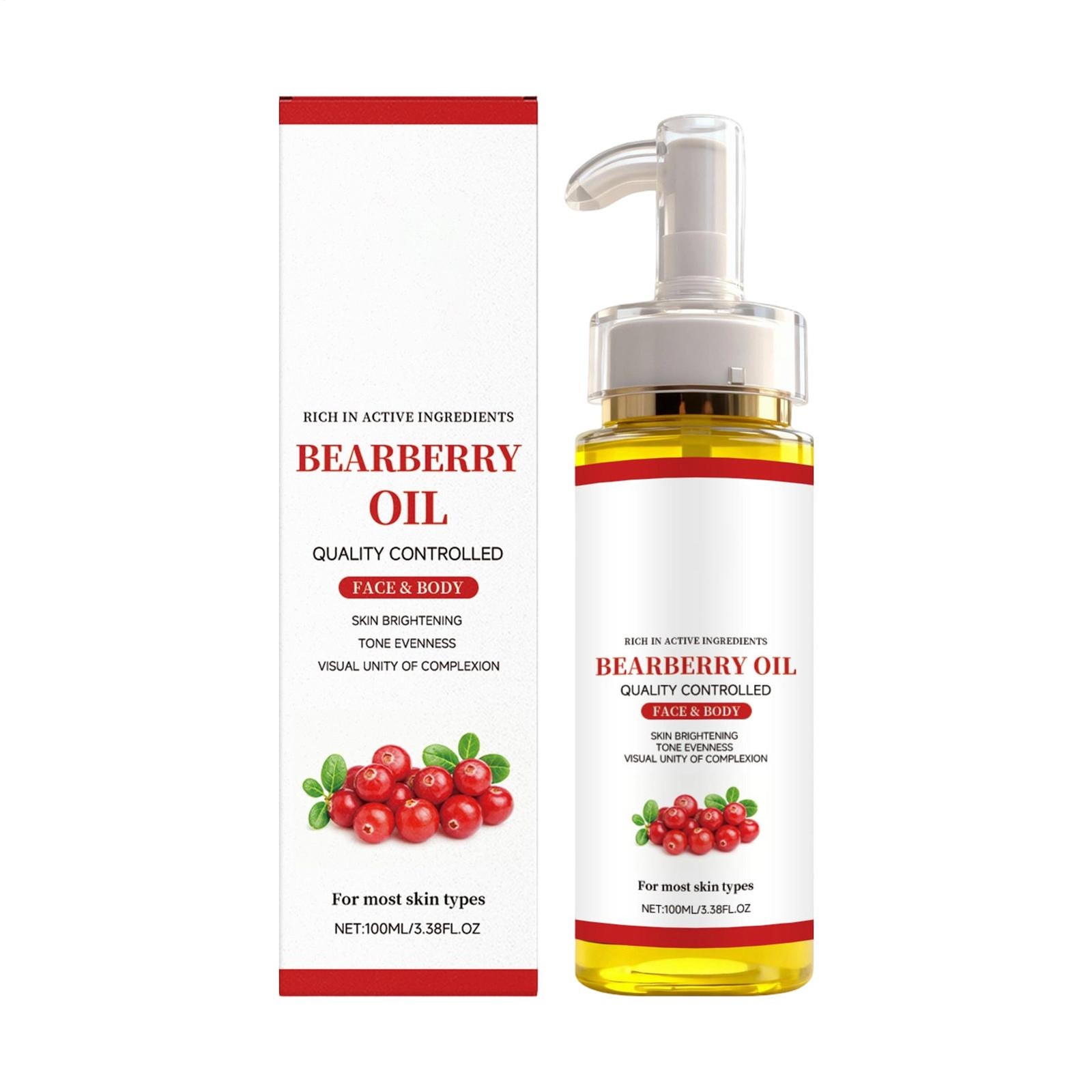 BEARBERRY Brightening Body Oil 100ml Firming Moisturizer Hydrating Body Oil