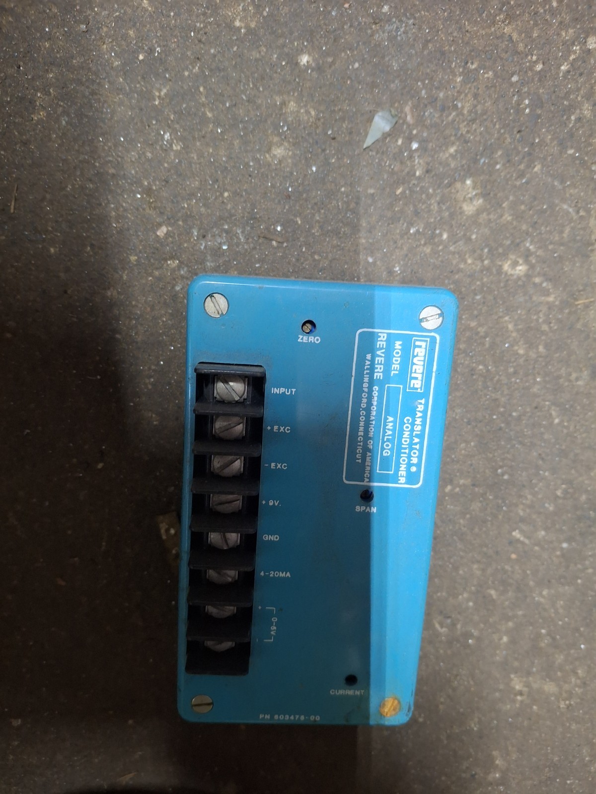 Revere Conditioner Translator Load Cell Half Bridge Volts Ma.