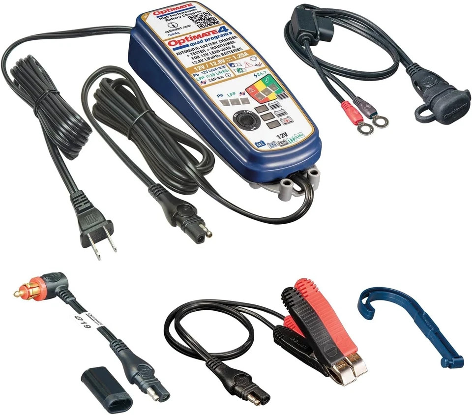 Optimate 4 Quad Program Premium Edition TM631-PR Gold 9-Step Battery Charger