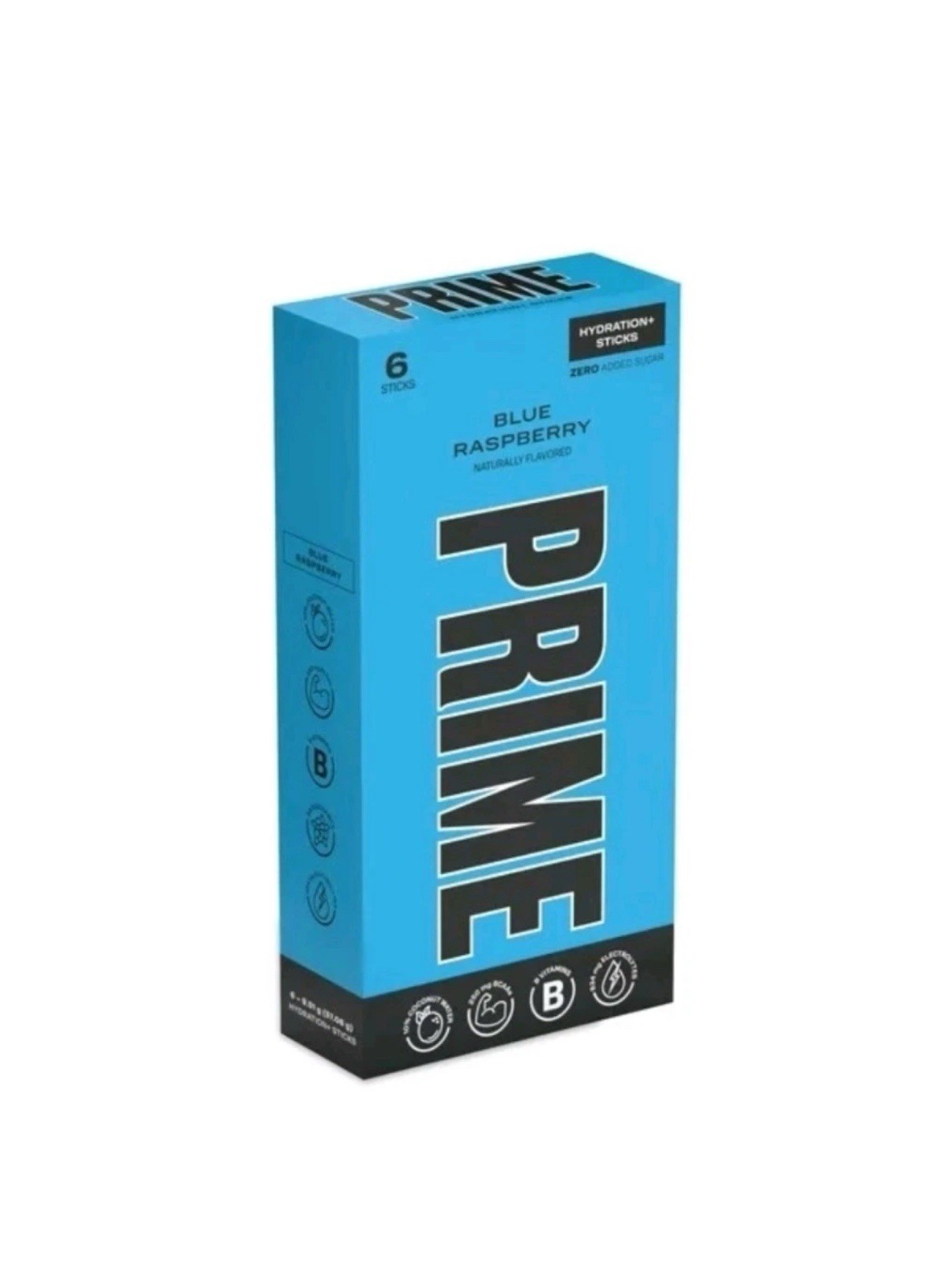Prime Hydration + Sticks Blue Raspberry 72 Sticks Total Lot of 12 check BB!