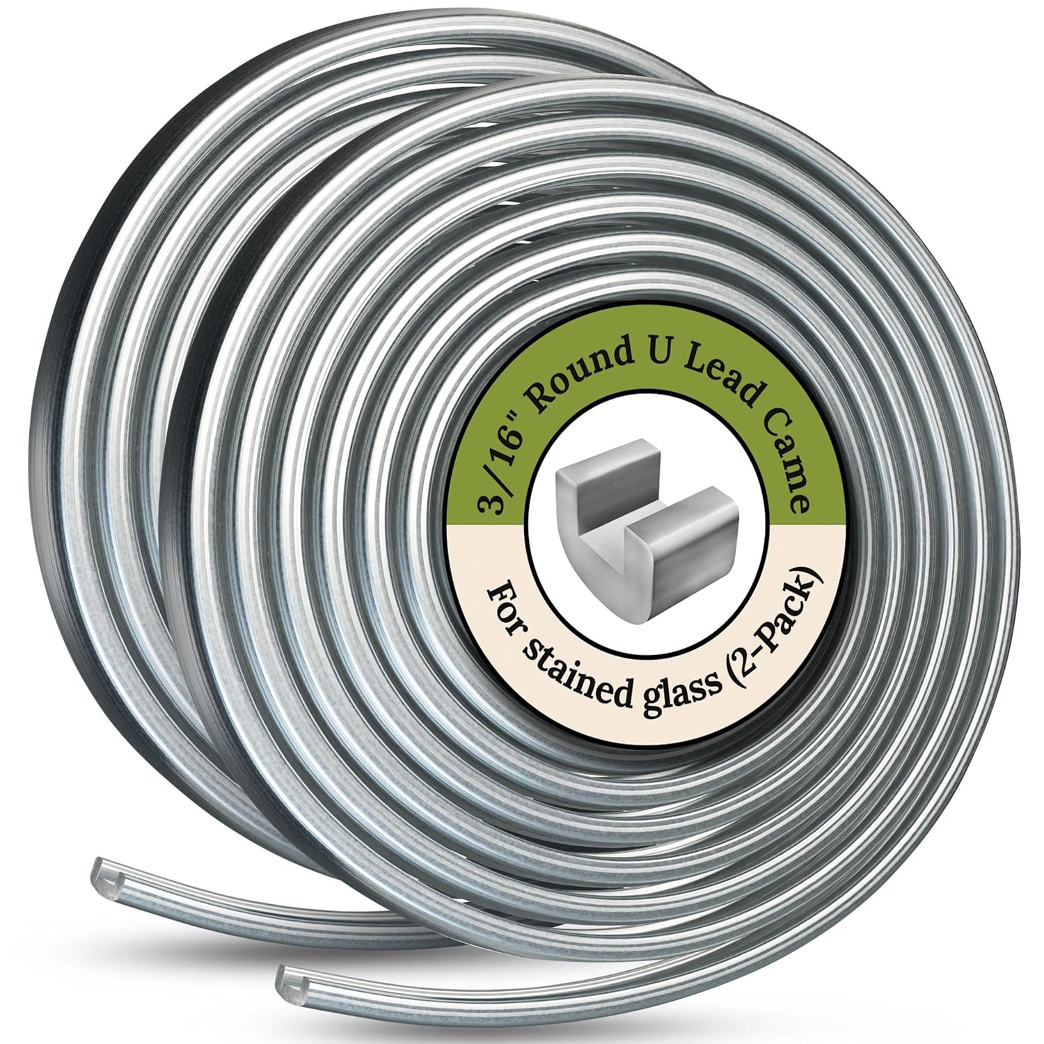3/16" round U Lead Came for Stained Glass | 2 6Ft Hobby Came for Stained Glass |
