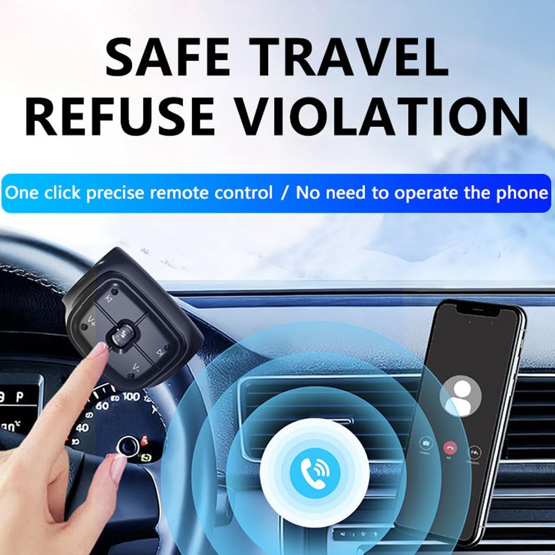 TitanAuto Bluetooth Media Remote TikTok Scrolling Car Steering Wheel Button