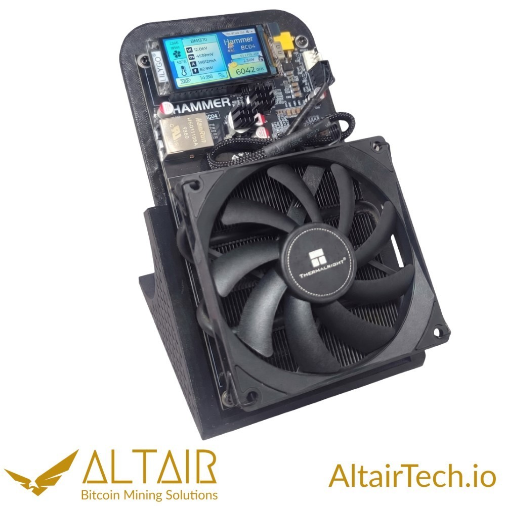 AltairTech Hammer BC04 6T | 96W | 16J/T Bitcoin WiFi SHA-256 Solo Lottery Miner