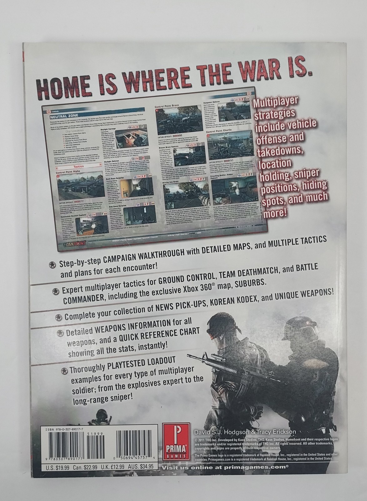 Homefront Prima Official Game Guide Paperback Strategy 2011 Gaming Book