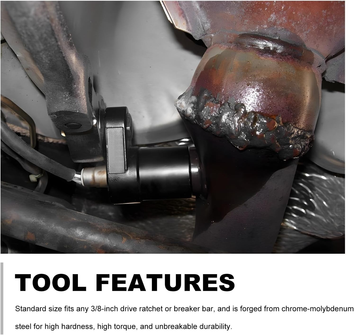 Universal 3/8-Inch Drive O2 Sensor Tool - Corrosion-Resistant Heavy Duty Design