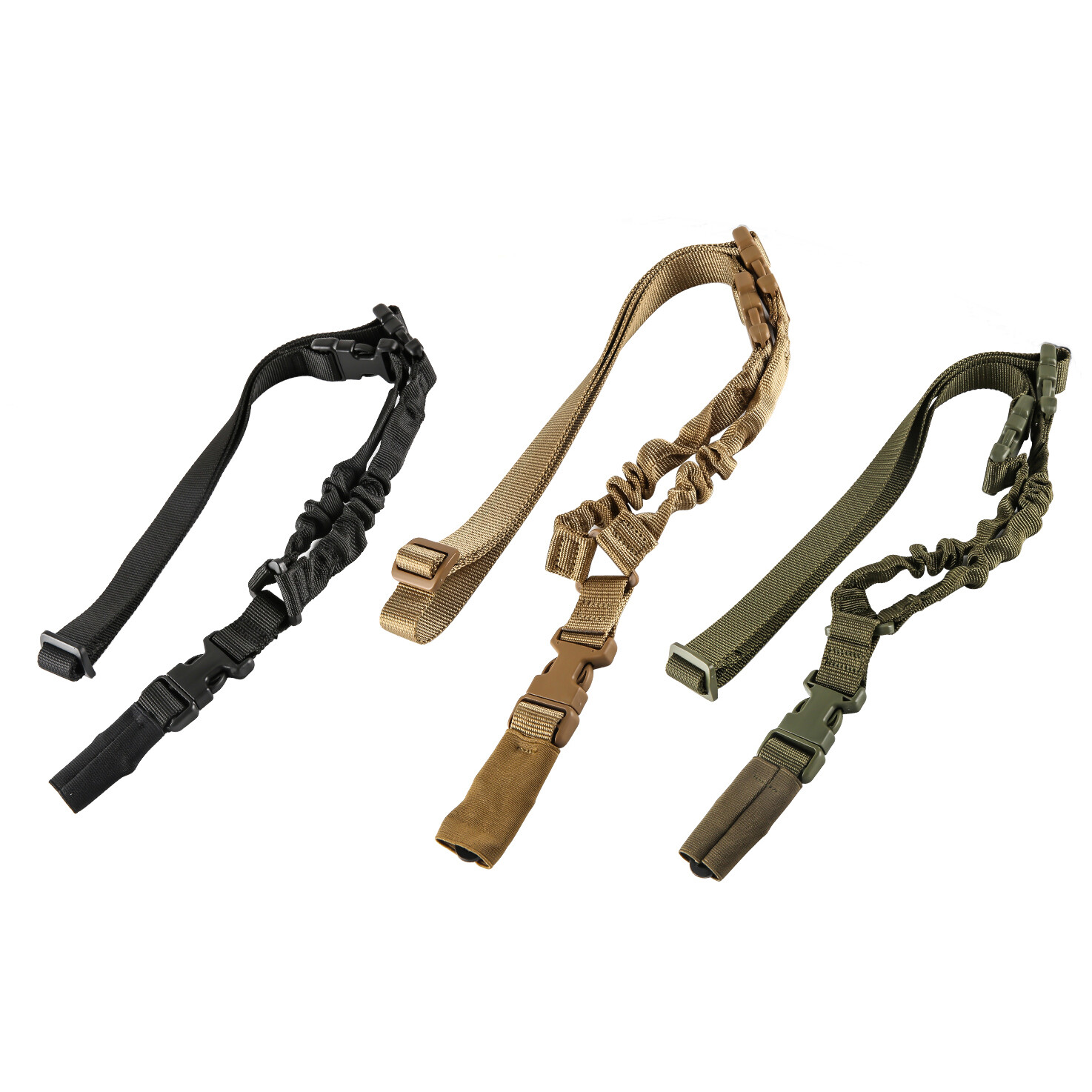 Tactical One Single Point Bungee Rifle Gun Sling Strap w/ Quick Release Buckle
