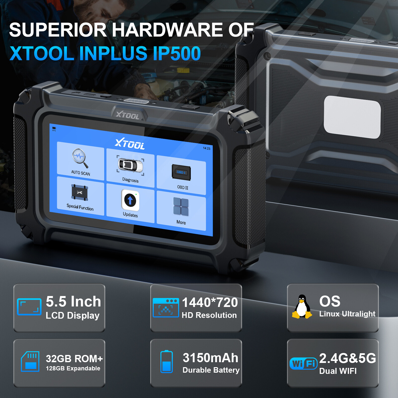 XTOOL IP500 for BMW All System Bidirectional OBD2 Scanner Diagnostic Tool Coding
