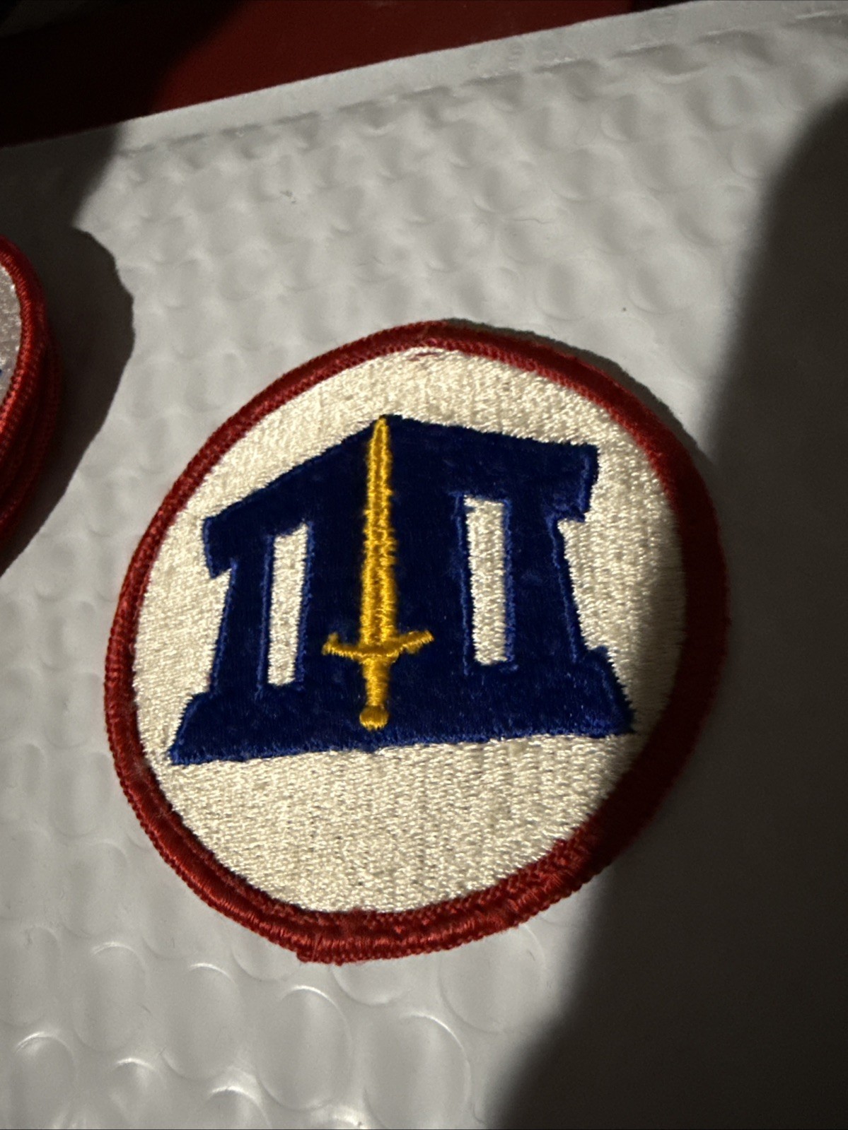 MILITARY PATCH US ARMY COLORED SEW ON ROTC ADVANCED STUDENT