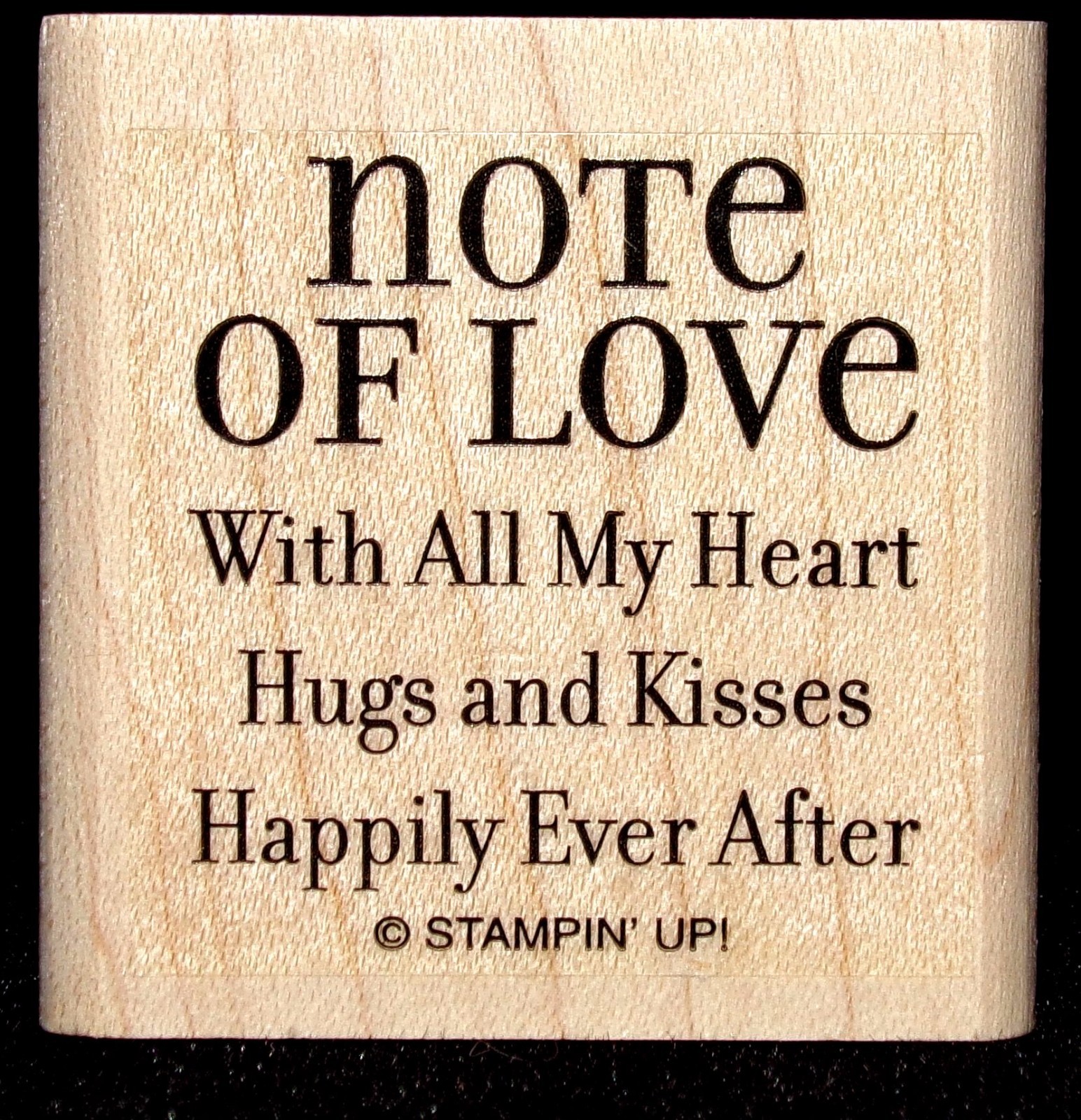 Happily Ever After Rubber Stamp Single Note of Love Stampin Up Lots of Thoughts