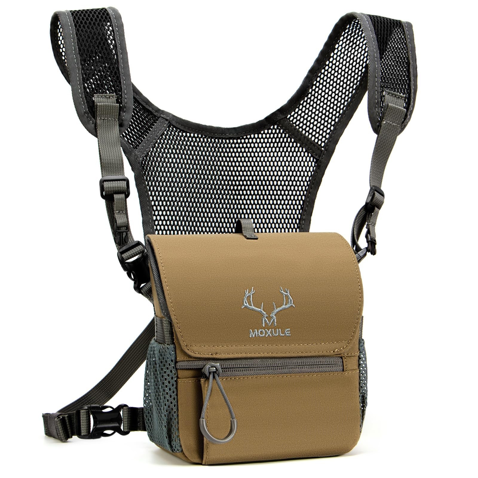 Binocular Harness Chest Pack: Bino Case with Magnetic Lid and Rain Cover for ...