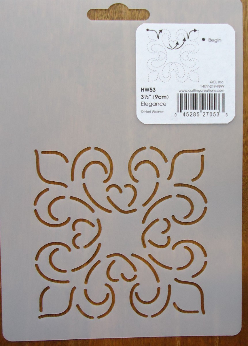 Stencil Quilting  HW53 Elegance quilt crafts embroidery QC 3 1/2" 9cm template