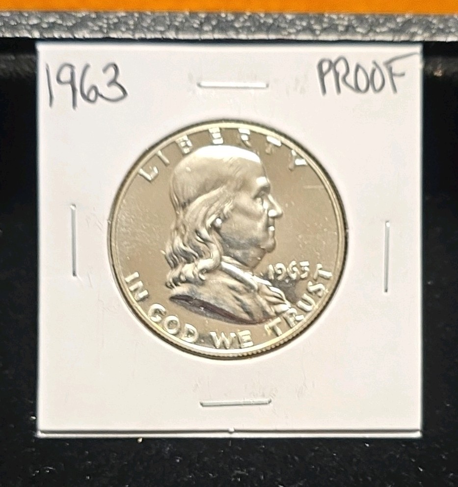 1963 Franklin Half Dollar Proof Uncirculated Silver 50C #R119