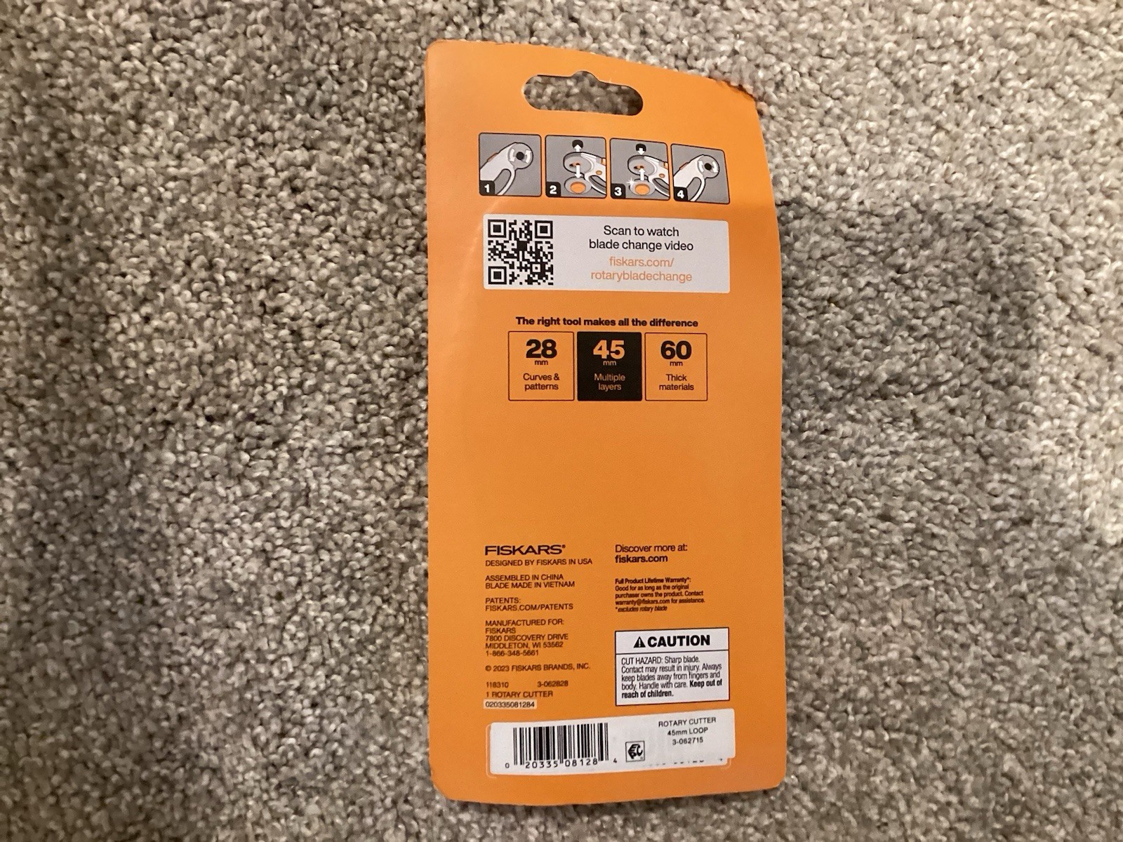 Fiskars Loop Rotary Cutter 60mm Brand New
