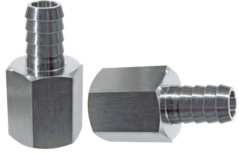 Stainless Steel 1/2" Barbed Hose Fitting 1/2" Female NPT - (2 Pack)