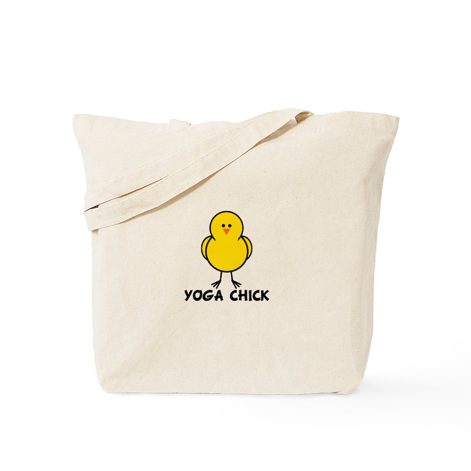 CafePress Yoga Chick Natural Canvas Tote Bag, Cloth Shopping Bag (377197532)