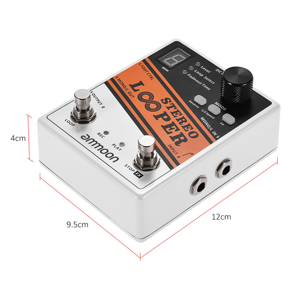 Stereo Looper Loop Record Guitar Effect Pedal for Practice Live Performance V7S6